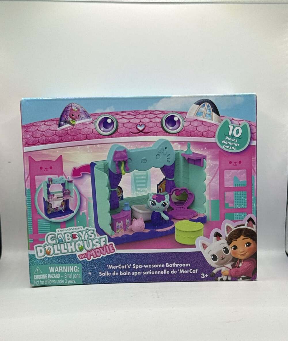 Spin Master DreamWorks Gabby's Dollhouse The Movie Mercat's Spa-wesome Bathroom